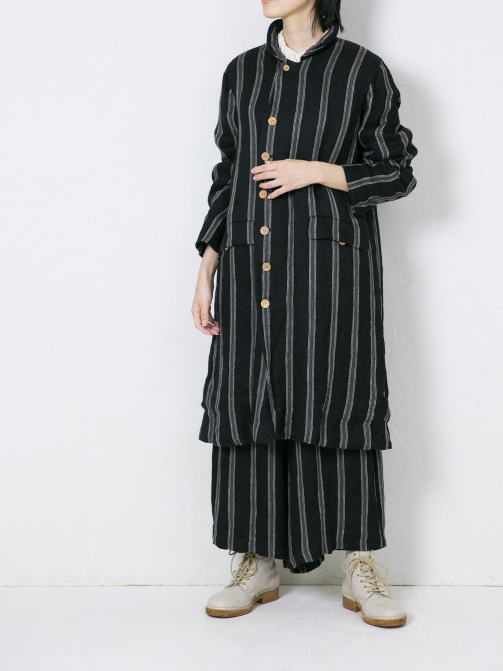 Vintage Multi Stripe アトリエコート | ITEM | Vlas blomme