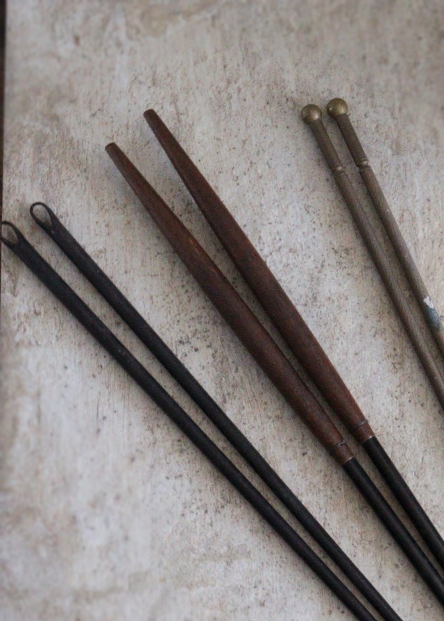 火箸 三種 火鉢 手あぶり 卓上火鉢 古道具 風炉 民藝 炉 茶道具Antique