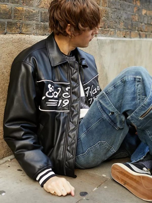 Buy Ed Hardy Black Leather Jacket - Paragon Jackets