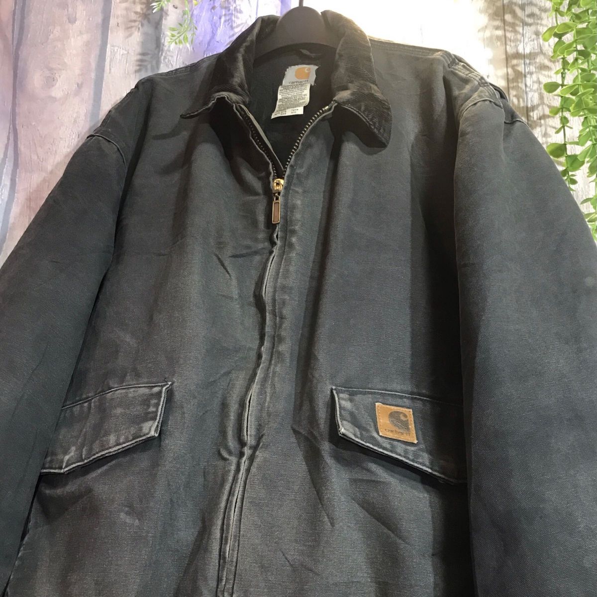 Carhartt カーハート ダック ジャケット J165 革パッチ 2XL 古着
