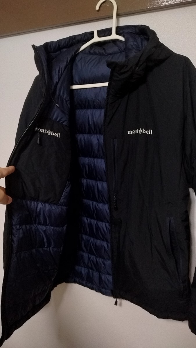 モンベル コロラドパーカー ダウンジャケット L ブラック×ネイビー