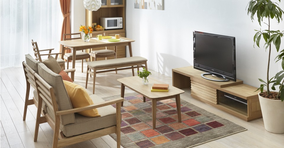 大塚家具 ダイニングテーブル 4本脚 シネマ3 レッドオーク材 1800