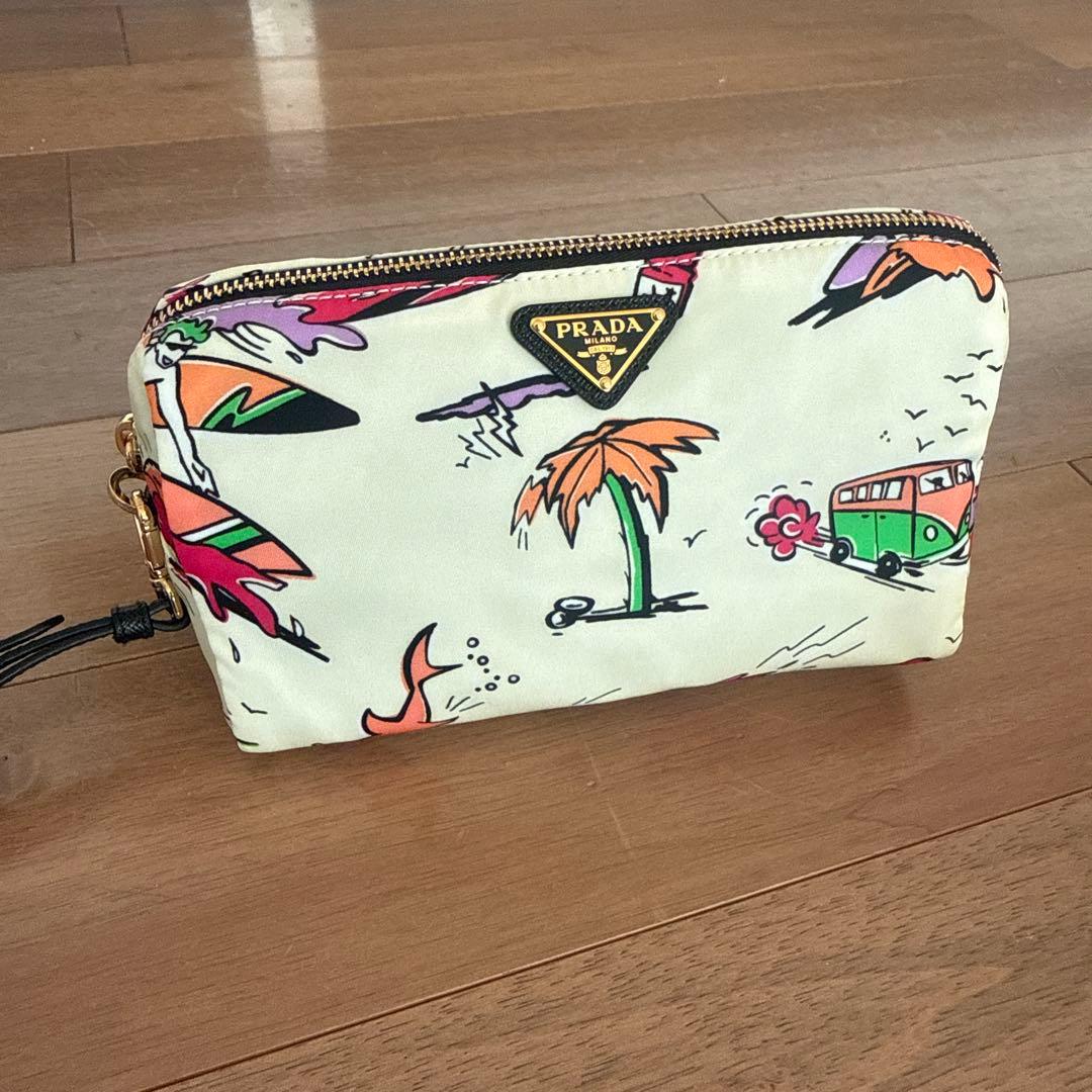 PRADA 非売品　サーフィン柄　ポーチ PRADA ポーチ(サーフィンポーチ) - メルカリ