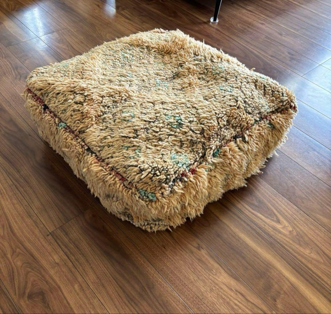 希少品　プフ　ビンテージ　モロッコ　クッション モロッコ クッションカバー クッション アジラル ビンテージ プフ ラグ