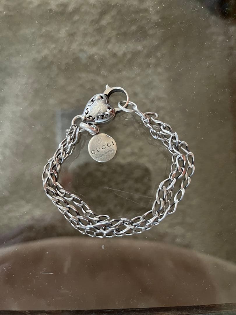 GUCCIブレスレット　925シルバー 正規BOX 付き 】 グッチ ブレスレット メンズ シルバー 925 GUCCI