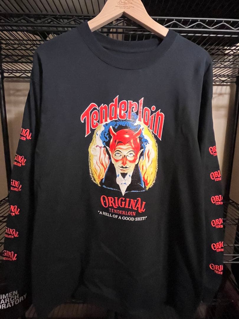 名作TENDERLOIN TEE L/S ON オールドニック ロンT 長袖 本店限定！TENDERLOIN テンダーロインTEE ON オールドニックBLK - メルカリ