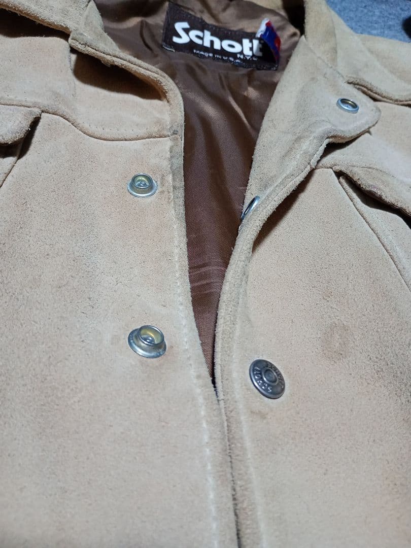 Schott ショット USA製 スエード トラッカージャケット - メルカリ