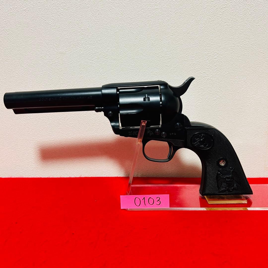 【未発火】　タナカ　コルト S.A.A. シビリアン タナカ] コルト SAA シビリアン ゴールド 木製グリップ SMG金属モデル