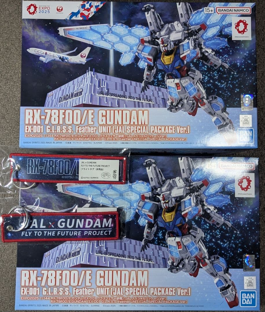 RX-78F00 E ガンダム 万博 JAL×ガンダムフライトタグ 2点セット 大阪万博 RX-78F00 E ガンダム JAL×ガンダムフライトタグセット
