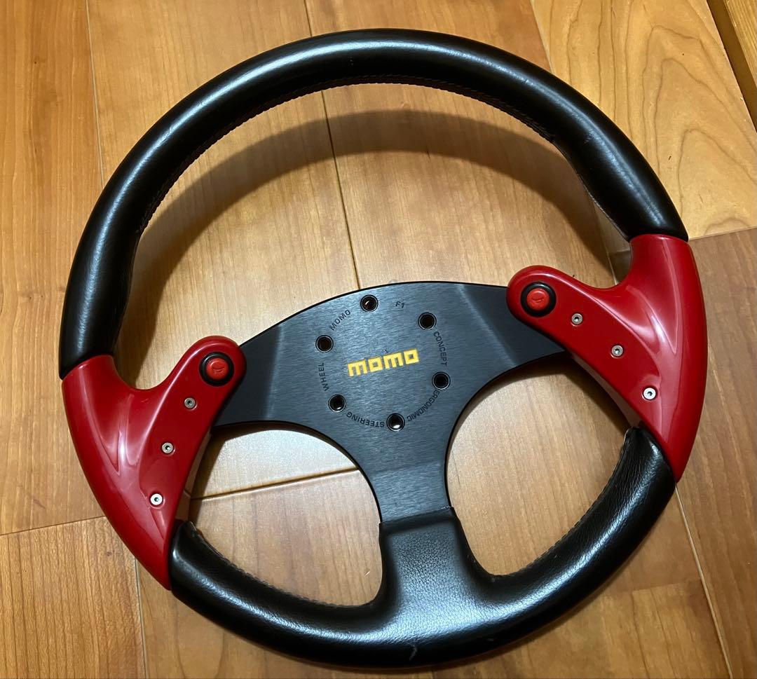 momo ステアリング・ハンドルF-1concept本体 黒/赤 楽天市場】【送料無料】 MOMO形状対応 ステアリング カーボン×赤