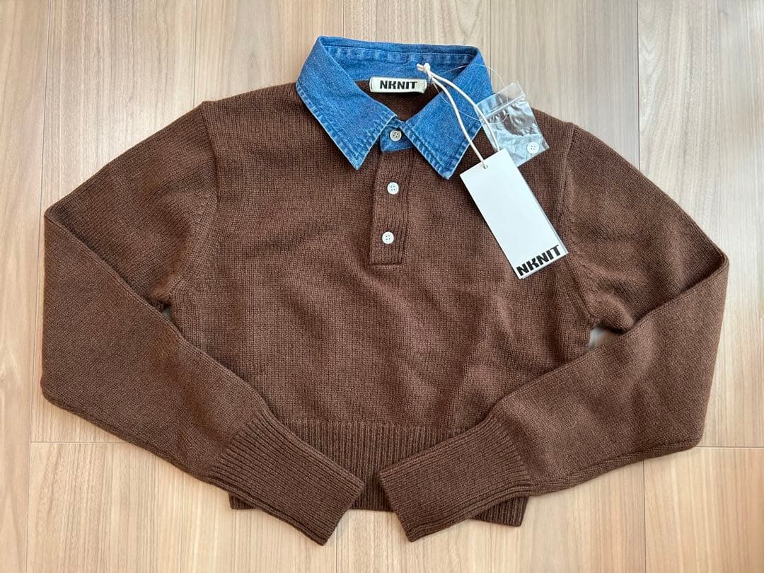 NKNIT denim collar raccoon KNIT - メルカリ