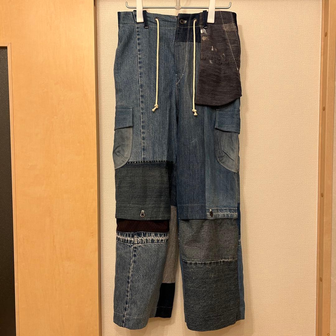 masterkey denim リメイクパッチワークデニムパンツ masterkey (マスターキー) CLOUD / リメイクデニムパンツ
