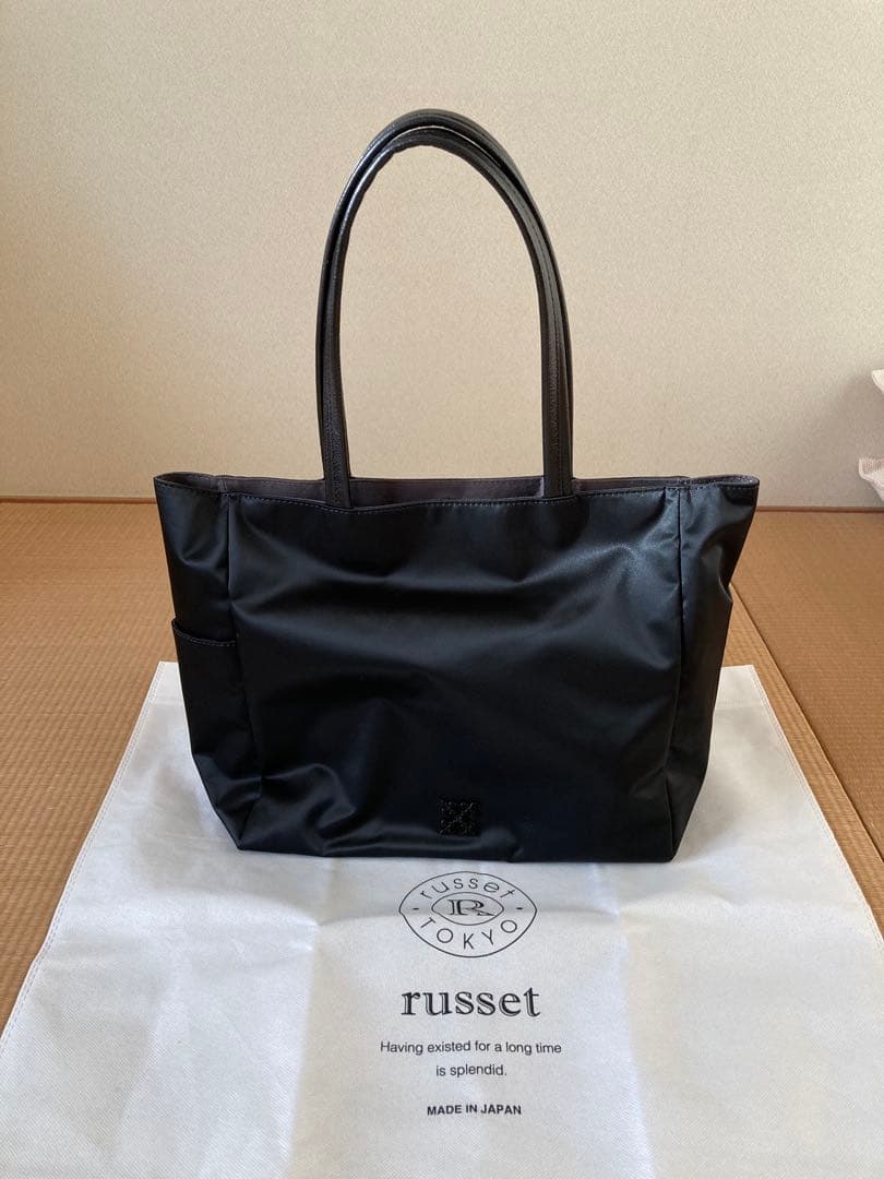 russet クラウズナイロン　ブラック トートバッグ russet（ラシット） トートバッグ クラウズナイロン2WAYトートバッグ