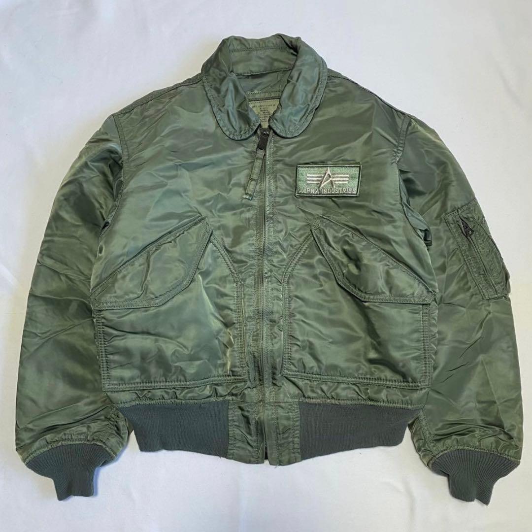 90s USA製 ALPHA CWU-45/P フライトジャケット MA-1 90s USA製 ALPHAアルファ CWU-45/P フライトジャケット 黒 S