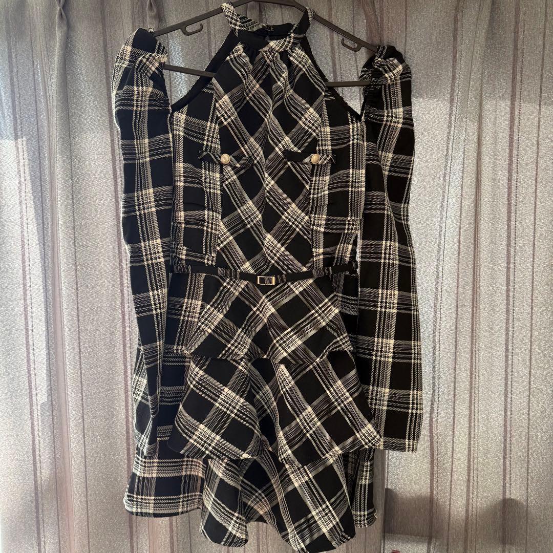 エムミーエメ Sleeve halter check mini onepiece - メルカリ