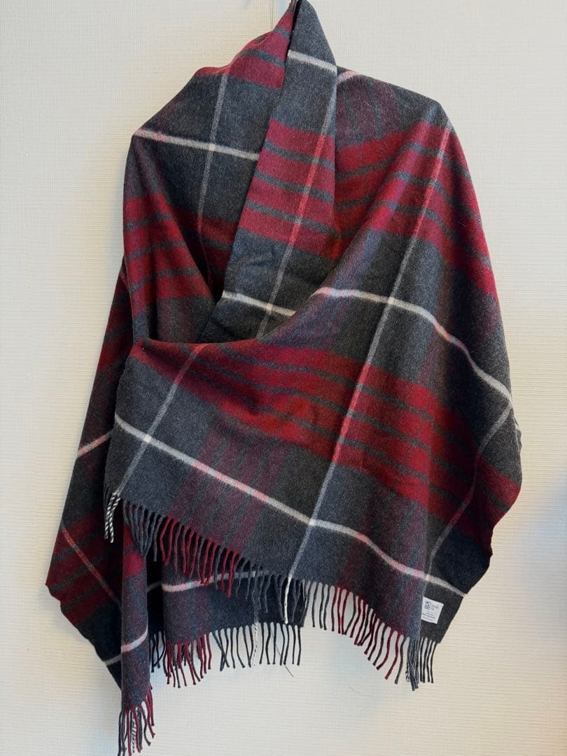 ジョンストンズ　UNITEDARROWS 別注　カシミヤ混大判ストール 新品・未使用品】ジョンストンズカシミヤ大判ストール グレー